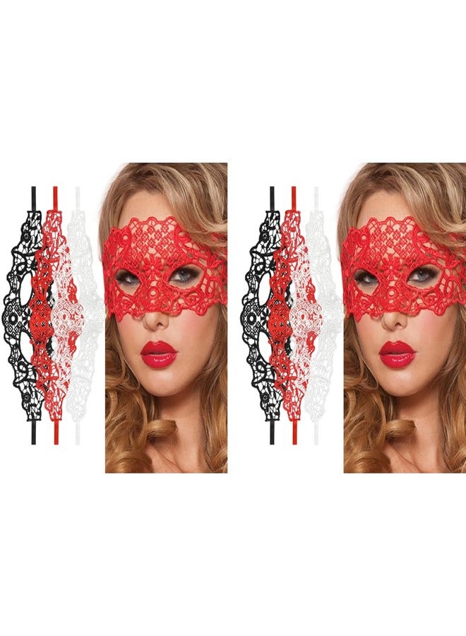 PATPAT® Masquerade Mask for Women 3 PCS Party Lace Masks Adult Half Face for Masquerade Proms Venetian Mardi Gras Halloween Cosplay Dressing Up Accessories - Image 1